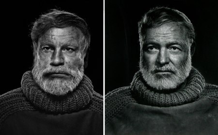 Sandro Miller, Yousuf Karsh / Ernest Hemingway (1957), 2014