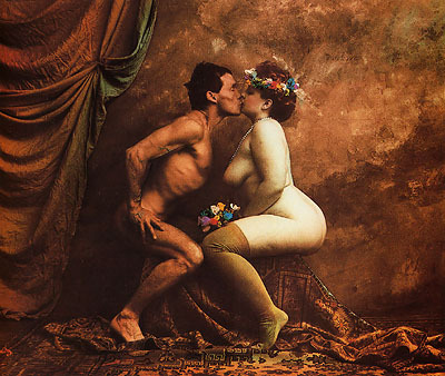 ©Jan Saudek, Il bacio della morte, 1988